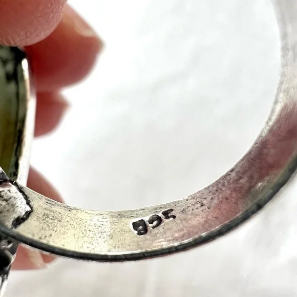 925 Moonwater AQUAMARINE Teardrop Ring 7.5 - Picture 8 of 8